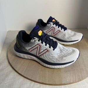 New Balance Fresh Foam 680v7 Womens 9.5 Gray Navy Running Shoes
